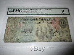 1 1865 $ Taunton Massachusetts Ma Banque Nationale De Billets De Banque Note Bill # 766 Ace