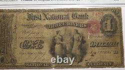 $1 1865 Three Rivers Michigan MI National Currency Bank Note Bill #600 Ace! Pmg