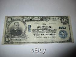10 022 $ Keokuk Iowa Ia Banque Nationale De Billets De Banque Note! Ch. # 1992 Vf