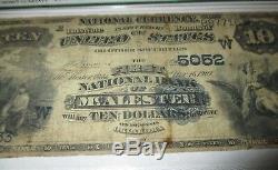 10 $ 1882 Mcalester Oklahoma Ok Billet De Banque En Monnaie Nationale Bill Ch. # 5052 Date