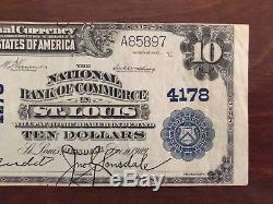 10 190 $ La Banque Nationale Du Commerce À St. Louis Monnaie Nationale