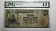10 $ 1902 Banque Nationale Monnaie Sceau Rouge Harrisburg En Pennsylvanie Bill Note! # 201
