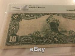 10 $ 1902 Benton IL Illinois National Bank Monnaie Note # 6136 Pmg 20 Redessiné Sig