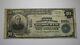 10 $ 1902 Bessemer Alabama Al Monnaie Nationale Banque Note Bill Ch. #6961 Rare