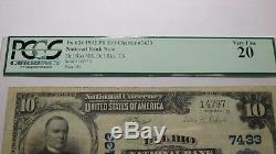 10 $ 1902 Billet De Banque Libellé En Devise Nationale Del Rio Texas Tx! Ch. # 7433 Vf Pcgs