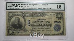 10 $ 1902 Billet De Banque National De La Monnaie Monétaire De Bernville, Pennsylvanie, Pennsylvanie, No.