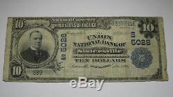 10 € 1902 Billet De Banque National En Monnaie De Sistersville West Virginia Wv Bill Bill Ch # 5028