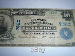 10 $ 1902 Billet De Billet De Banque En Monnaie Nationale De Reynoldsville En Pennsylvanie, Pennsylvanie! # 7620