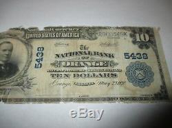 10 € 1902 Billet De Billet De Banque En Monnaie Nationale Orange Virginia Va! Ch. # 5438 Fin