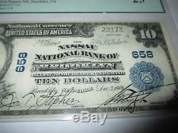 $ 10 1902 Brooklyn New York Ny Banque De Billets De Banque Nationale Note Bill # 658 Vf Pcgs