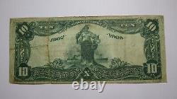 $10 1902 Charleroi Pennsylvania National Monnaie Banque Note Bill Ch. #4534 Rare