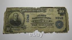 10 $ 1902 Cheraw Caroline Du Sud Sc Monnaie Nationale Note De La Banque Bill Ch #9342 Rare
