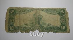 10 $ 1902 Cheraw Caroline Du Sud Sc Monnaie Nationale Note De La Banque Bill Ch #9342 Rare