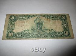 $ 10 1902 De Witt Iowa Ia Billet De Banque Nationale Billet Bill! Ch. # 3182 Rare
