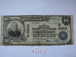 10 $ 1902 Facture De Billet De Banque En Monnaie Nationale Du Mississippi Ms De Jackson! # 6646 Fin