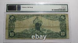 10 $ 1902 Farmington Maine Me Banque Nationale Monnaie Remarque Bill Ch # 4459 Pmg! Vf25