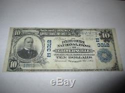 10 $ 1902 Gloversville New York, Ny Bill De Billet De Banque National! Ch # 3312 Vf