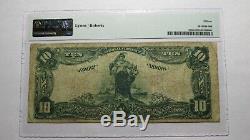10 $ 1902 Golconde Illinois IL Banque Nationale Monnaie Note Bill Ch. # 7385 F15 Pmg
