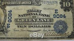 10 € 1902 Green Lane Pennsylvanie Pa Billet De Banque National - Bill Ch. 9084 Vf