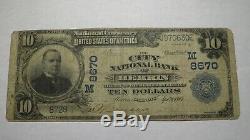 10 $ 1902 Illinois Herrin IL Banque Nationale Monnaie Note Bill! Ch. # 8670 Fin