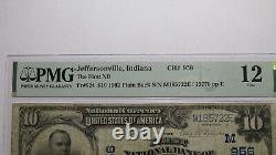 10 $ 1902 Jeffersonville Indiana In Devise Nationale Bill #956 F12 Pmg