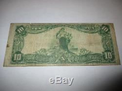 10 1902 $ Kansas City Kansas Ks Banque Nationale De Billets De Banque Note! Ch. # 9309 Fine