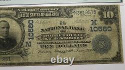 10 $ 1902 Kasson Minnesota Mn Monnaie Nationale Banque Note Bill Ch #10580 Vg10 Pmg