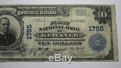 10 € 1902 Kewanee Illinois IL Billet De Banque! Ch. # 1785 Fine