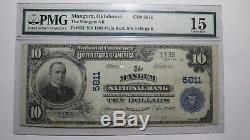 10 $ 1902 Mangum Oklahoma Ok Billet De Banque National En Devises Billet N ° 5811 Choix Amende