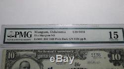 10 $ 1902 Mangum Oklahoma Ok Billet De Banque National En Devises Billet N ° 5811 Choix Amende