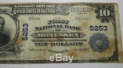 10 $ 1902 Monessen Pennsylvania Pa Banque Nationale Monnaie Note Bill! Ch. # 5253