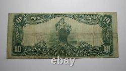 10 $ 1902 Newburgh New York Ny Monnaie Nationale Banque Note Bill Ch. #1213 Fine