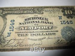 $ 10 1902 Newport Rhode Island Ri Banque Nationale De Billets De Banque Note! Ch. # 1546