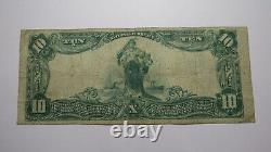 10 $ 1902 Nouvelle Albany Indiana En Monnaie Nationale Note De La Banque Bill Ch. #2166 Fine++