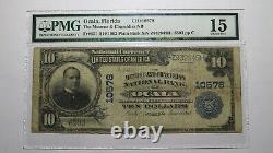 10 $ 1902 Ocala Florida Fl Monnaie Nationale Banque Note Bill Ch. #10578 F15 Pmg