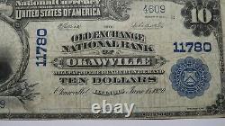 10 $ 1902 Okawville Illinois IL Monnaie Nationale Banque Note Bill Ch. #11780 Fine+