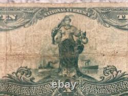 $10 1902 Pana Illinois IL Monnaie Nationale Banque Bill Charte #6734