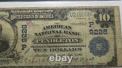 $10 1902 Pendleton Oregon Ou Banque Nationale De Devises Note Bill Ch. #9228 Fine Pmg