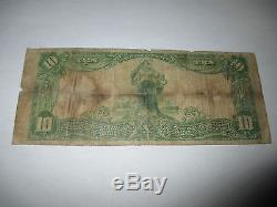 $ 10 1902 Pittsburg Kansas Ks Billet De Banque De La Monnaie Nationale! Ch. # 8418 Rare
