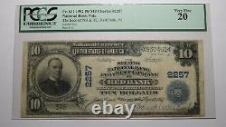 10 $ 1902 Red Bank New Jersey Nj Monnaie Nationale Bill #2257 Vf20 Pcgs