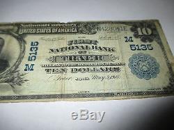 10 1902 $ Traer Iowa Ia Banque Nationale De Billets De Banque Note! Ch. # 5135 Rare
