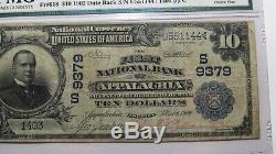 $ 10 1902 Va Virginia Appalachia Banque Nationale Monnaie Note Bill Ch. # 9379 F15