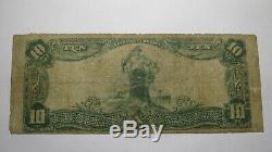 10 $ 1902 Watertown New York, Ny Banque Nationale Monnaie Note Bill Ch. # 1490 Rare