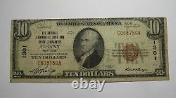$10 1929 Albany New York NY Billet de banque de devise nationale de la banque Ch. #1301 Agréable