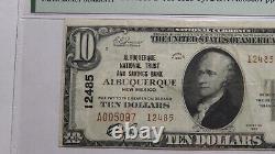 10 1929 Albuquerque Nouveau-mexique Nm Monnaie Nationale Bill #12485 Vf25