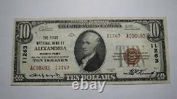 10 1929 Alexandria Pennsylvania Ap Monnaie Nationale Note De Banque Bill #1263 Xf