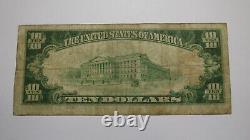 10 1929 Alliance Ohio Oh Monnaie Nationale Banque Note Bill Charte #3721 Rare