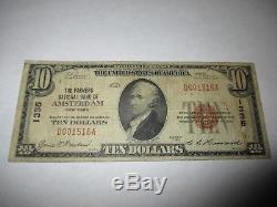 10 $ 1929 Amsterdam New York Ny Banque De Monnaie Nationale Note Bill Ch. # 1335 Amende