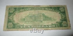 10 $ 1929 Anniston Alabama Al Banque Nationale Monnaie Note Bill! Ch. # 11753 Rare