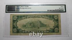 10 $ 1929 Arcola Illinois IL National Monnaie Banque Bill! Ch. 2204 Vf20 Pmg